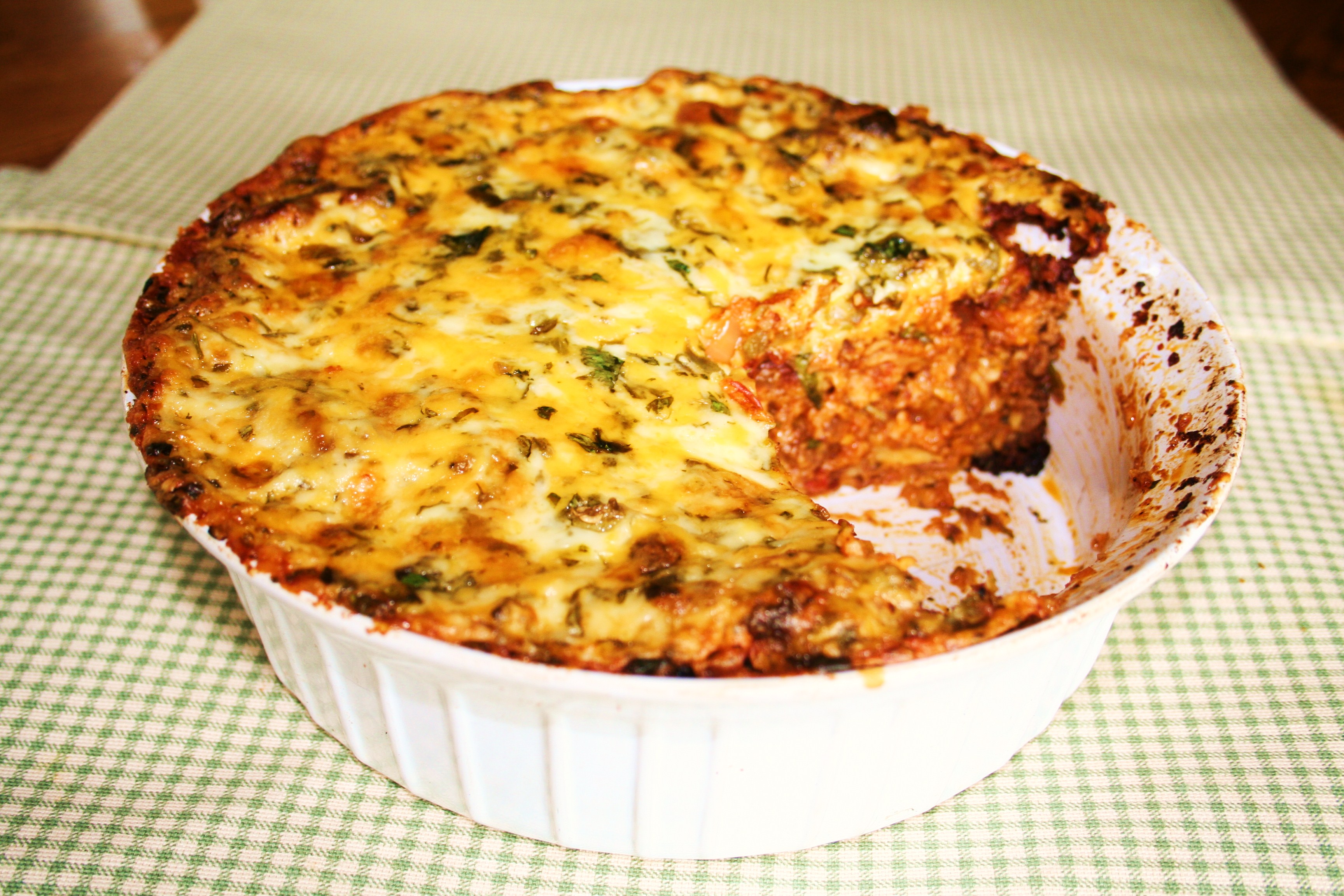 Beef Enchilada Pie, gluten free