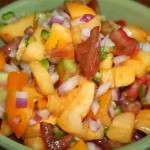 Salsa made with garden fresh heirloom tomatoes