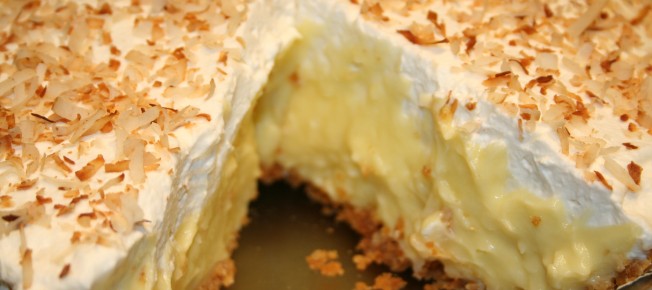 Coconut Cream Pie with gluten free crust