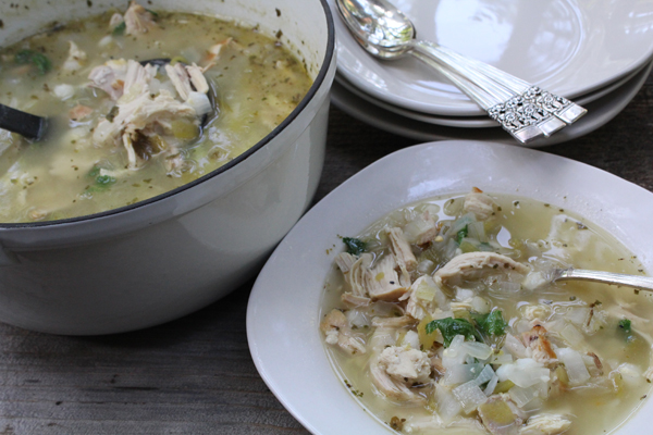 simple chicken posole soup with hominy