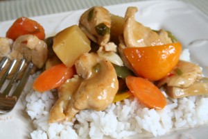 Yummy stir fry with chicken