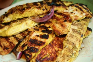 Grilled Garlic Chicken Satay