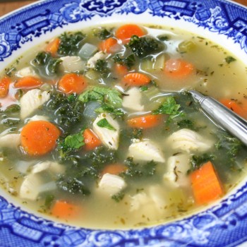Chicken Soup with Vegetables and Kale